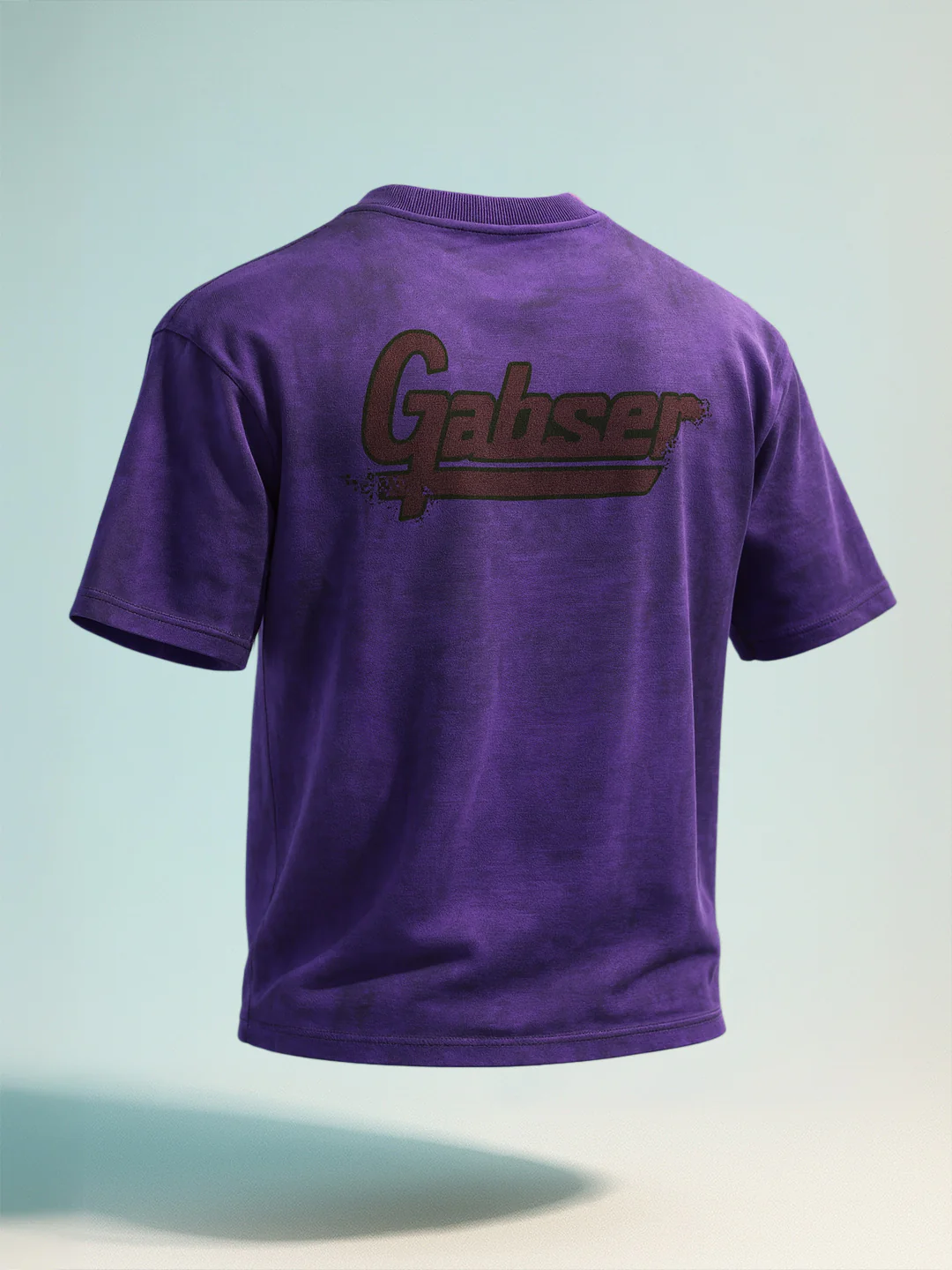 Men's Purple Relaxed Fit Graphic Printed 240 GSM Casual T-Shirt - Image 10