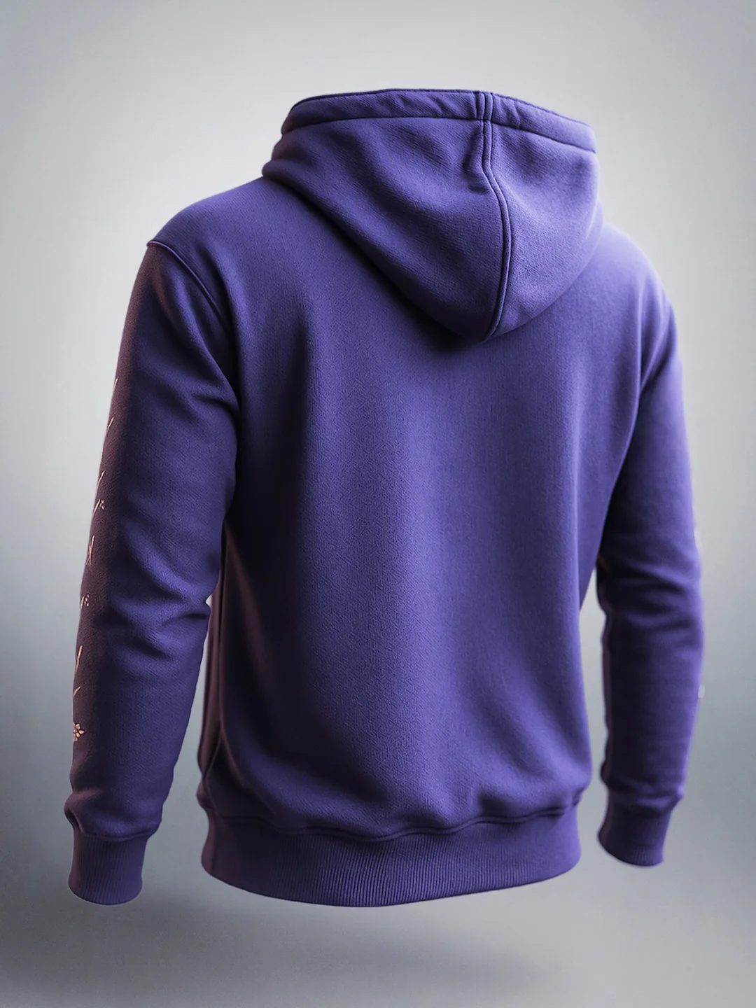 Men's Purple Relaxed Fit Graphic Printed Casual Sweatshirt - Image 5