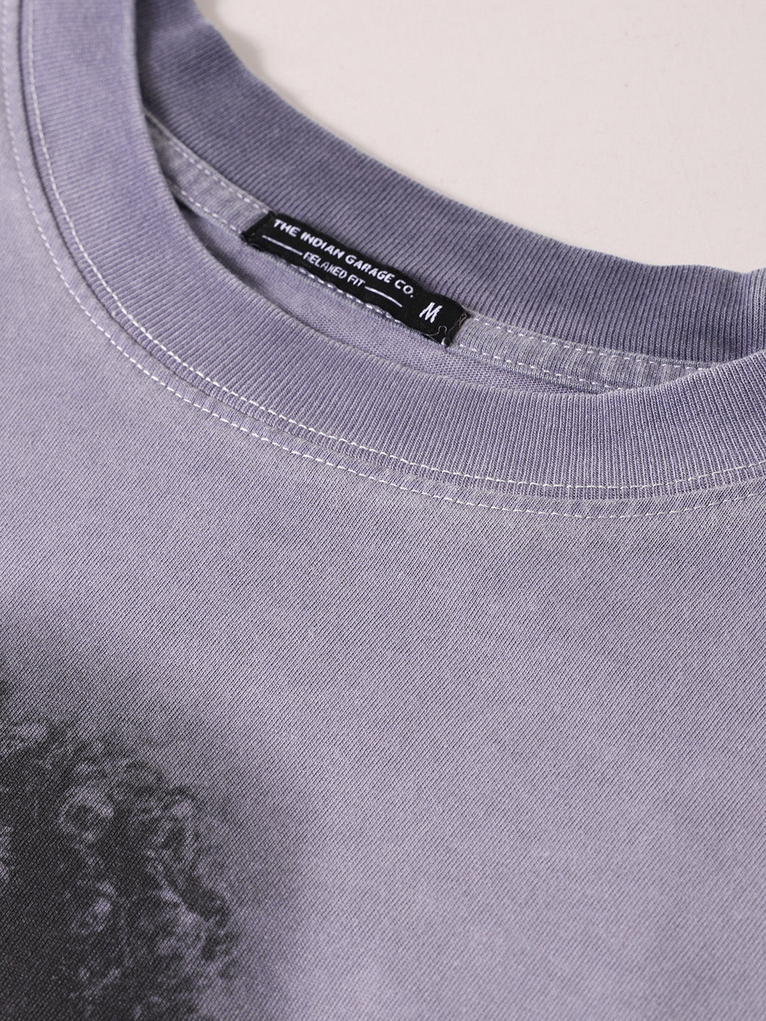 Men's Purple Relaxed Fit Graphic Printed 240 GSM Street Wear T-Shirt - Image 3
