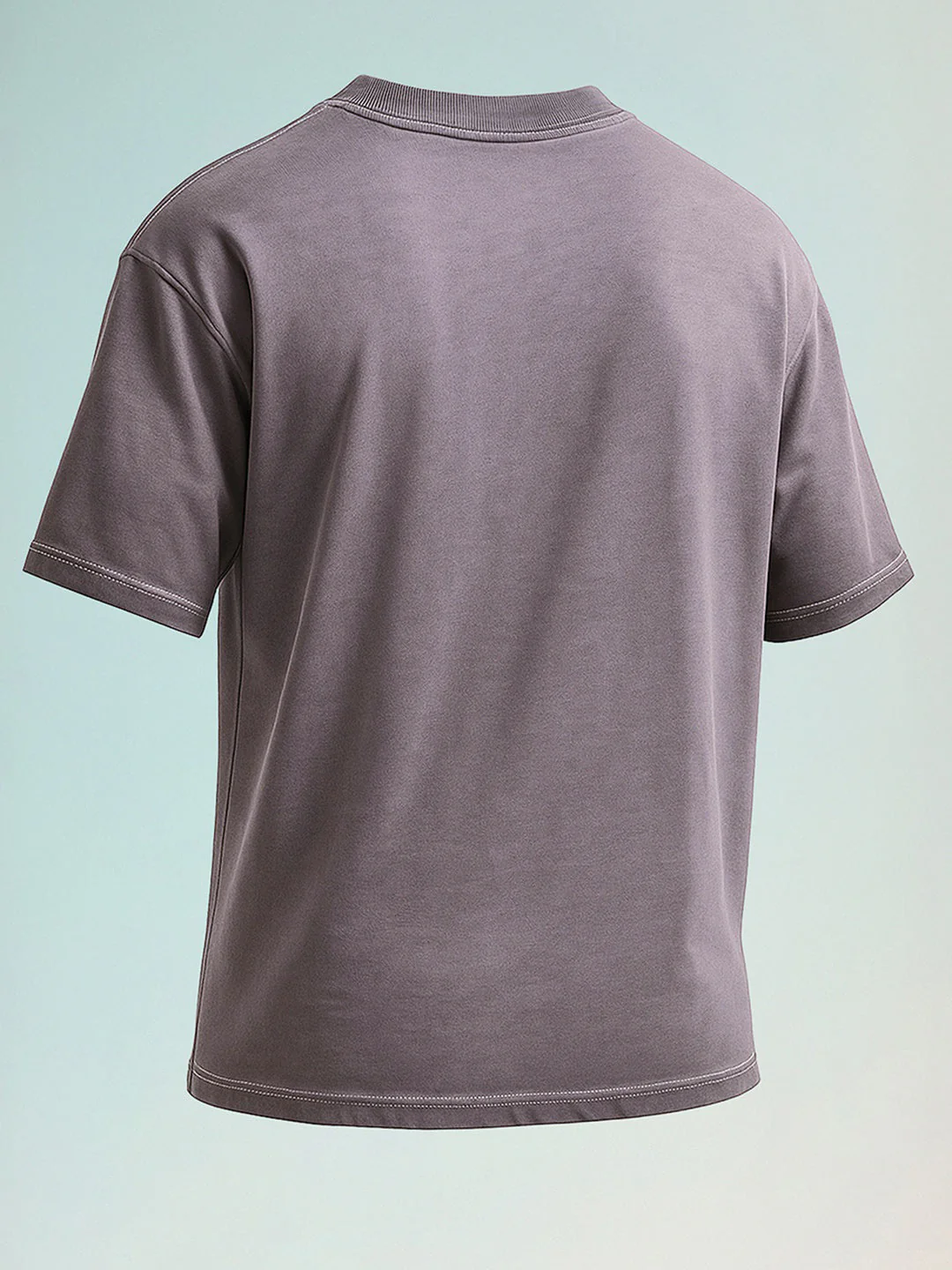 Men's Purple Relaxed Fit Graphic Printed 240 GSM Street Wear T-Shirt - Image 8