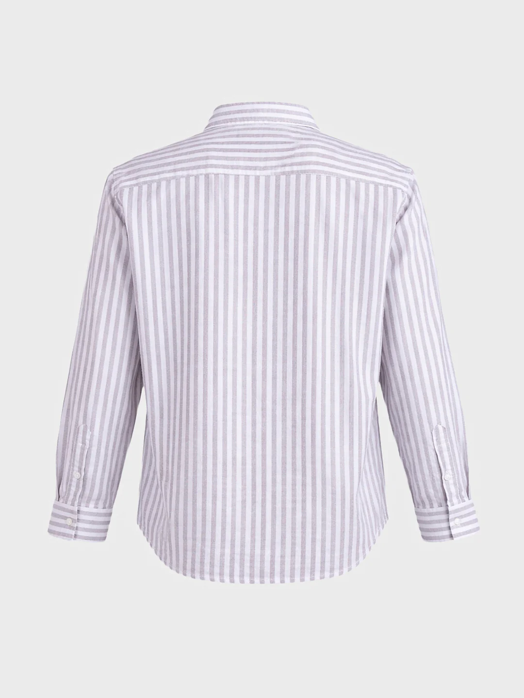 Men's Purple Super Relaxed Fit Vertical Stripes Casual Shirt - Image 7