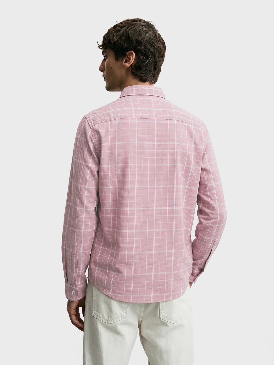 Men's Purple Slim Fit Checkered Casual Shirt - Image 5
