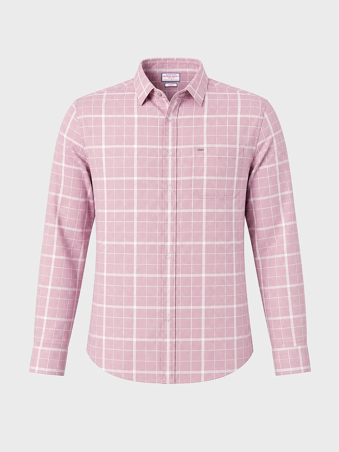 Men's Purple Slim Fit Checkered Casual Shirt - Image 6