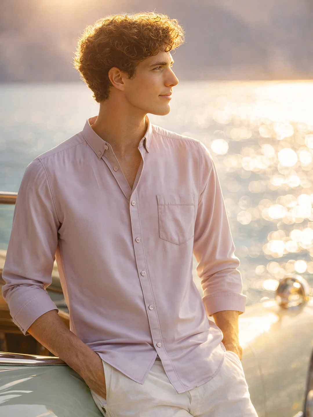 Men's Purple Slim Fit Solid Casual Shirt