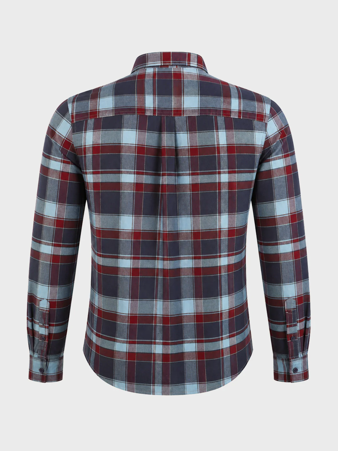 Men's Red Regular Fit Checkered Casual Shirt - Image 7