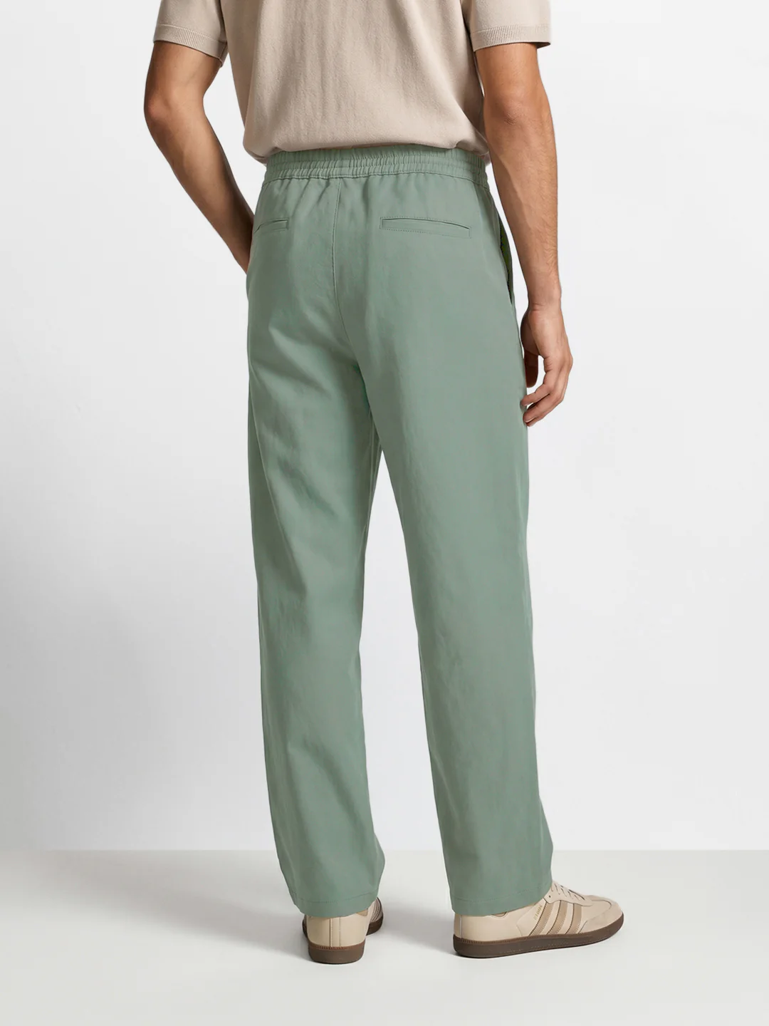 Men's Green Relaxed Fit Solid Casual Joggers - Image 5