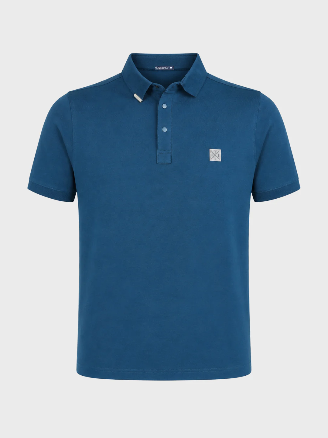 Men's Teal Regular Fit Solid Casual Polo T-Shirts - Image 6
