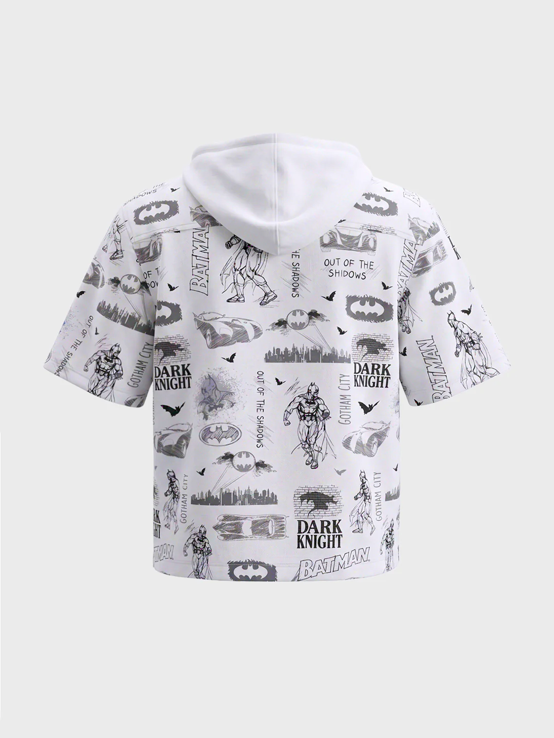 Men's White Boxy Fit Batman Character Shirt - Image 7