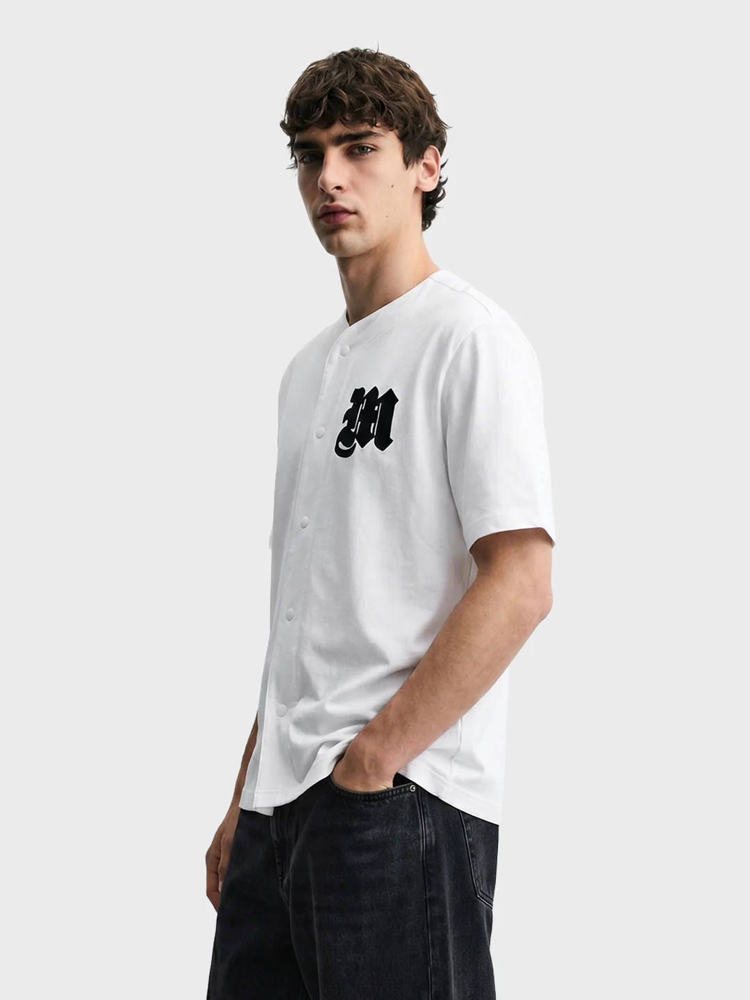 Men's White Boxy Fit Printed Street Wear Shirt - Image 4