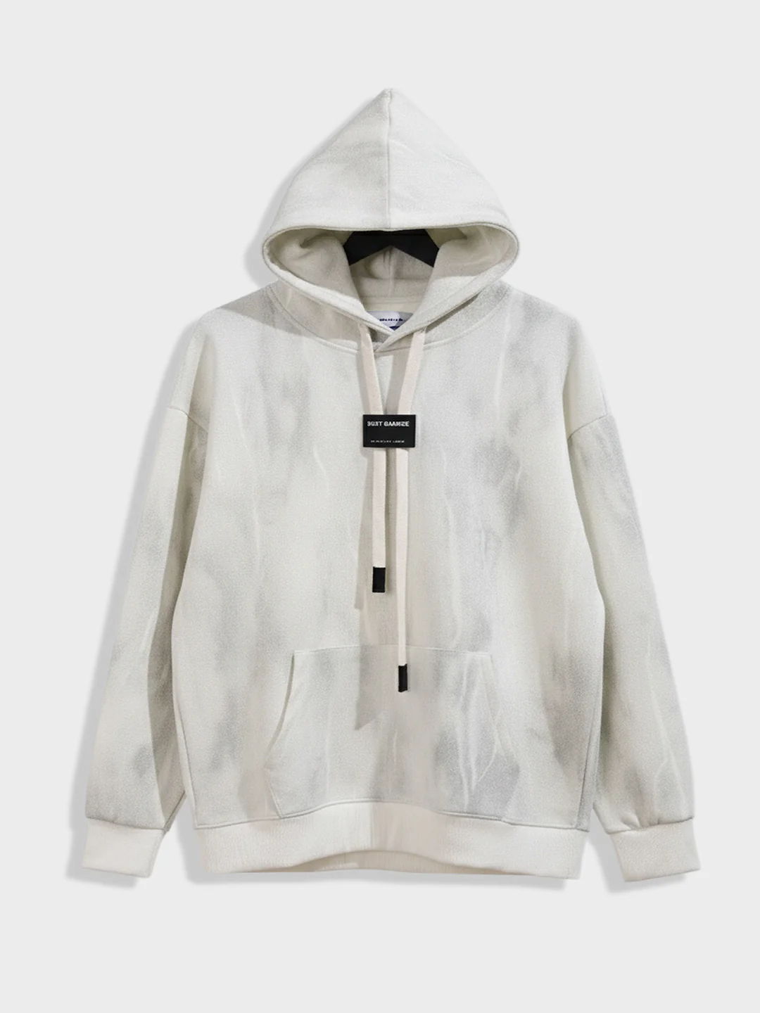 Men's White Oversized Fit Solid Casual Sweatshirt - Image 4