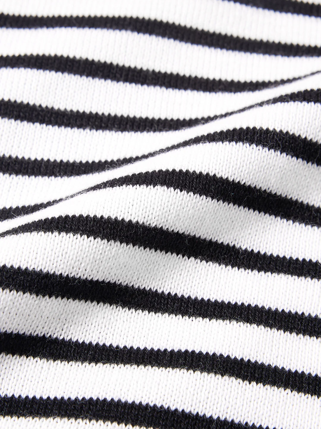 Men's White Oversized Fit Striped Flat Knit Polo T-Shirt - Image 7