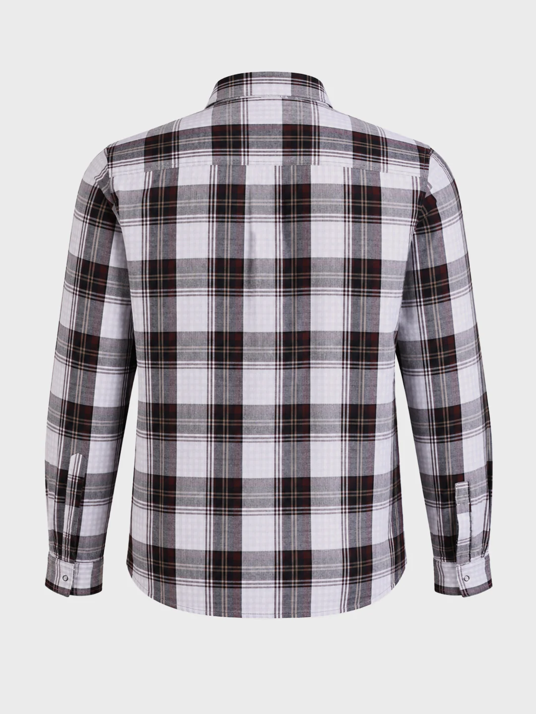 Men's White Regular Fit Checkered Casual Shirts - Image 7