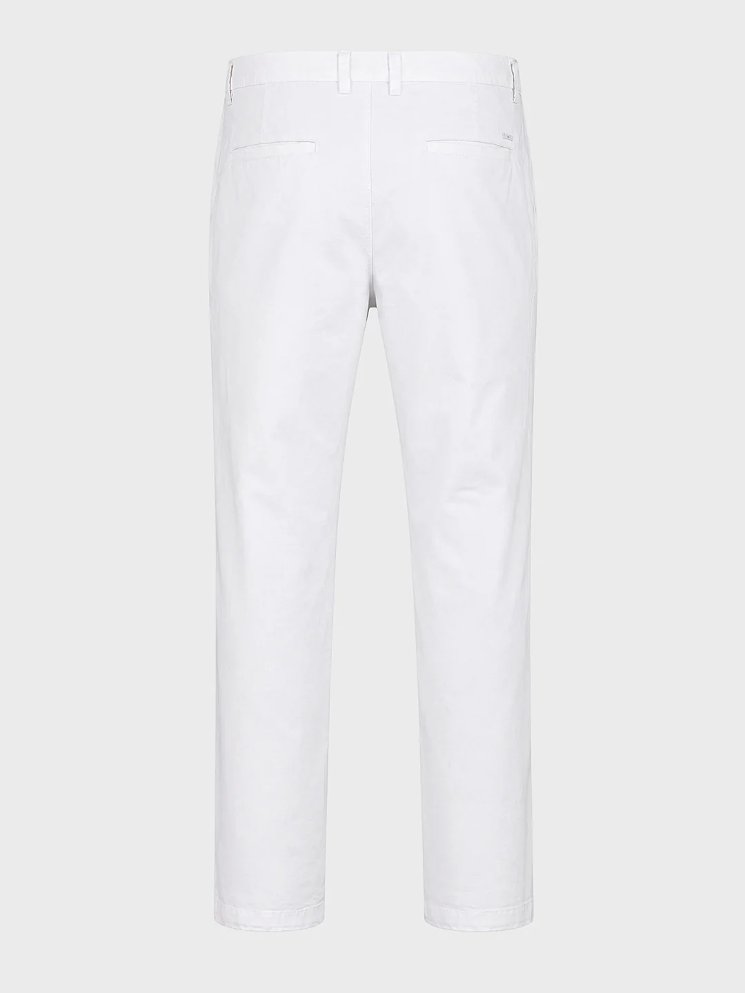 Men's White Regular Fit Solid Casual Chinos - Image 8