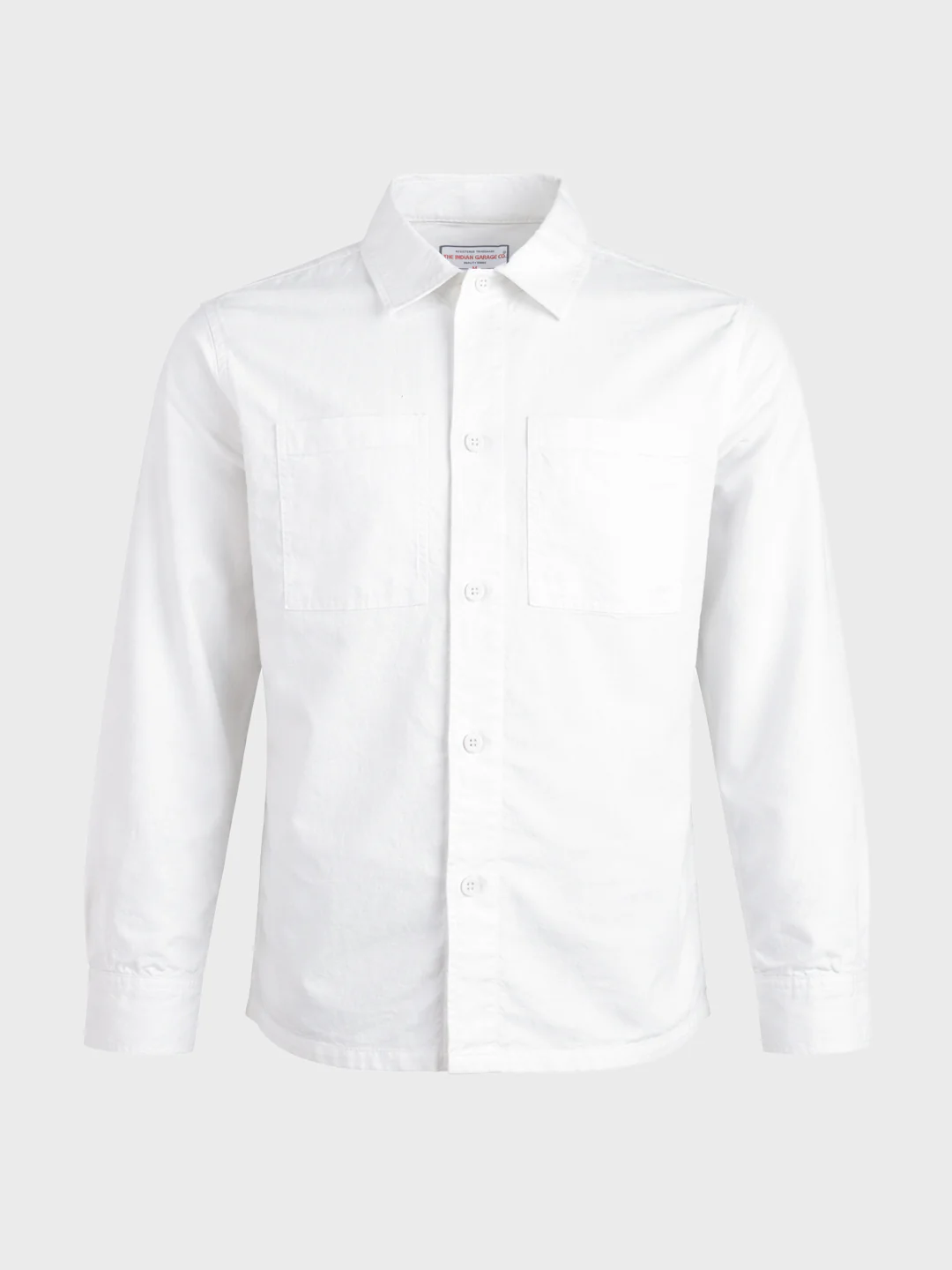 Men's White Regular Fit Solid Casual Shirt - Image 6