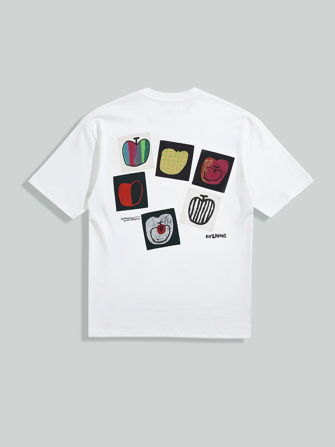 Men's White Relaxed Fit Embroided 240 GSM Casual T-Shirt - Image 5