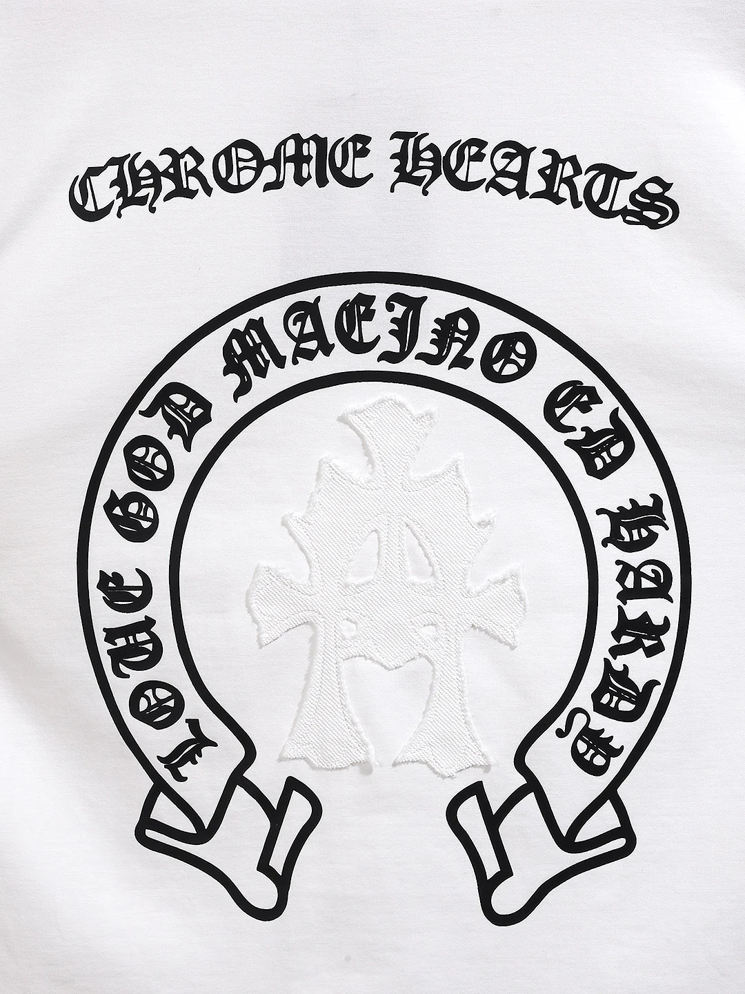 Men's White Relaxed Fit Embroided 240 GSM Casual T-Shirt - Image 3