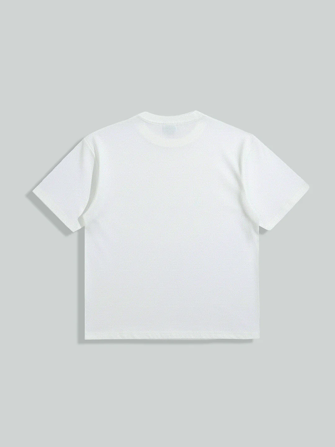 Men's White Relaxed Fit Embroided 240 GSM Resort Wear T-Shirt - Image 8