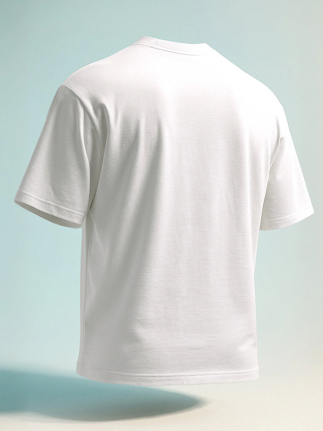 Men's White Relaxed Fit Graphic Printed 240 GSM Casual T-Shirt - Image 7