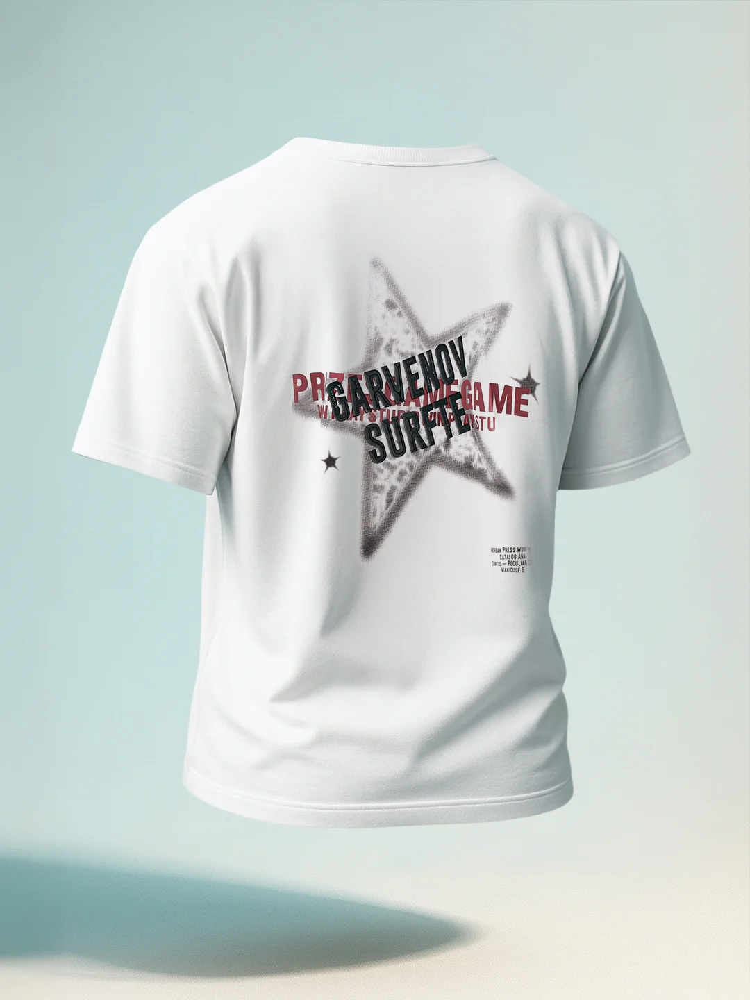 Men's White Relaxed Fit Graphic Printed 240 GSM Casual T-Shirt - Image 8