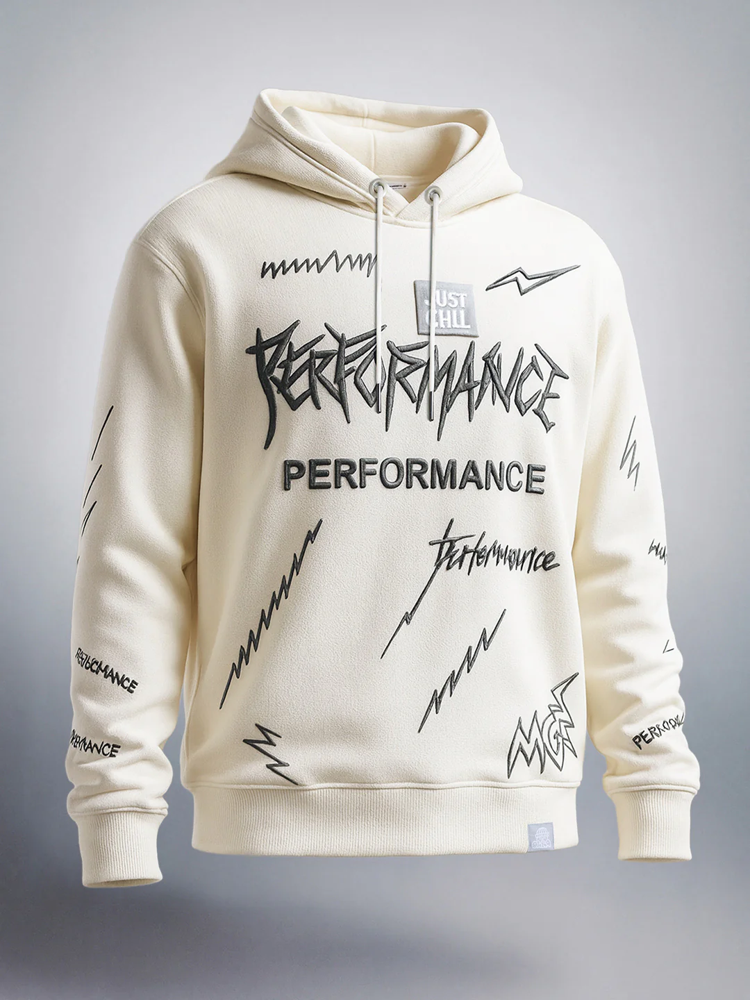 Men's White Relaxed Fit Graphic Printed Casual Sweatshirt - Image 4