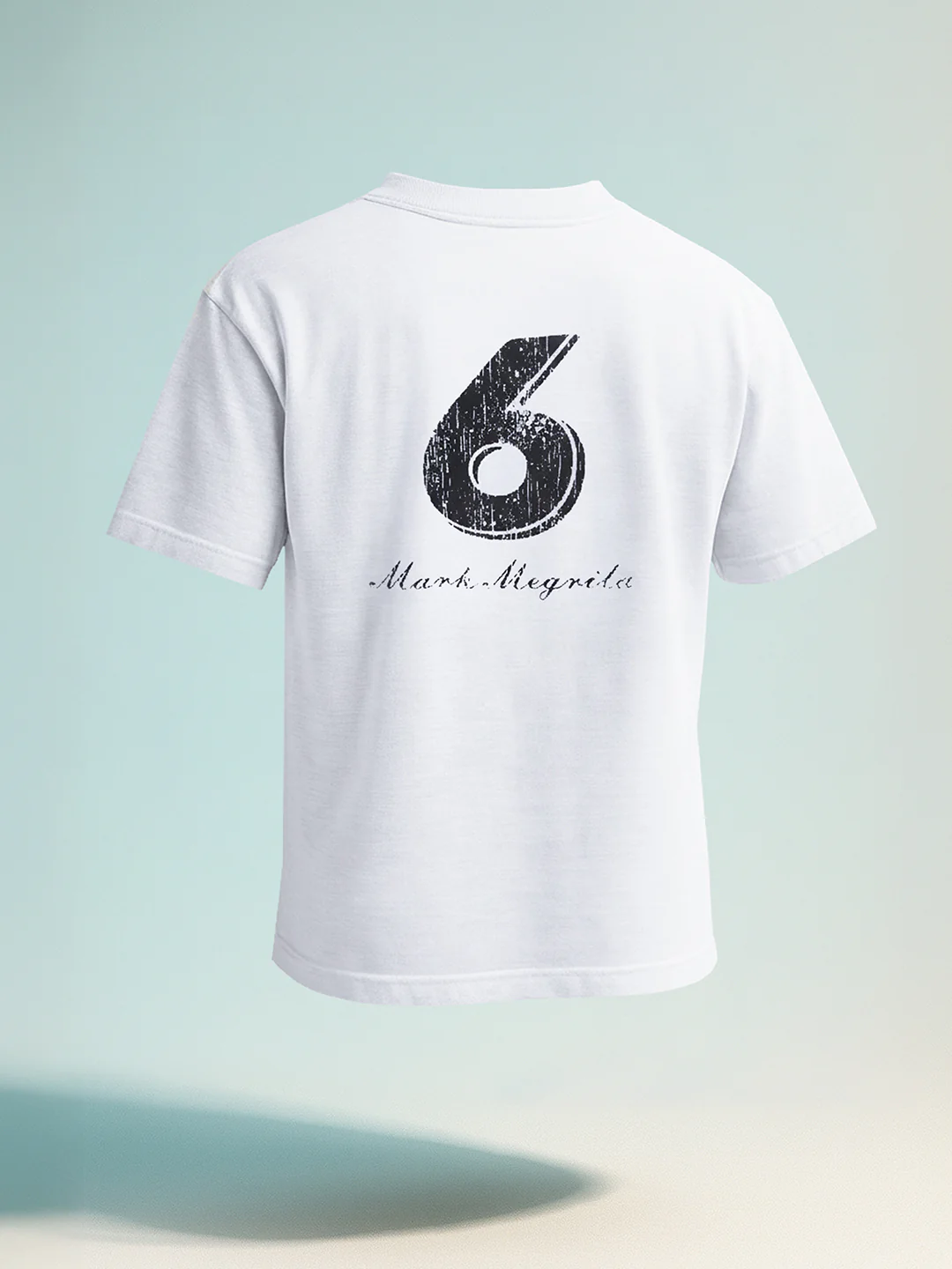 Men's White Relaxed Fit Graphic Printed 240 GSM Street Wear T-Shirt - Image 8