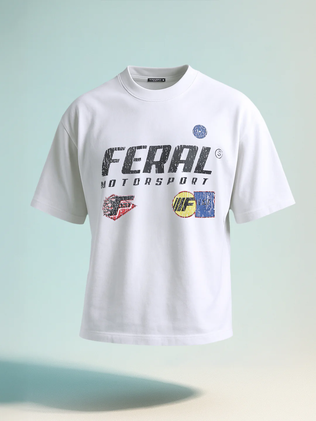 Men's White Relaxed Fit Graphic Printed 240 GSM Street Wear T-Shirt - Image 7