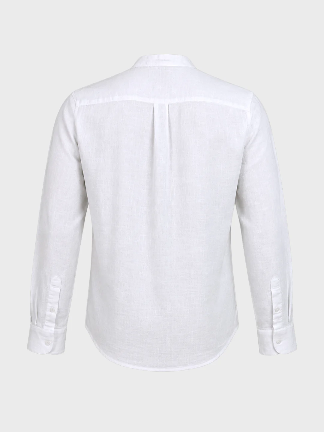 Men's White Relaxed Fit Solid Casual Shirt - Image 7