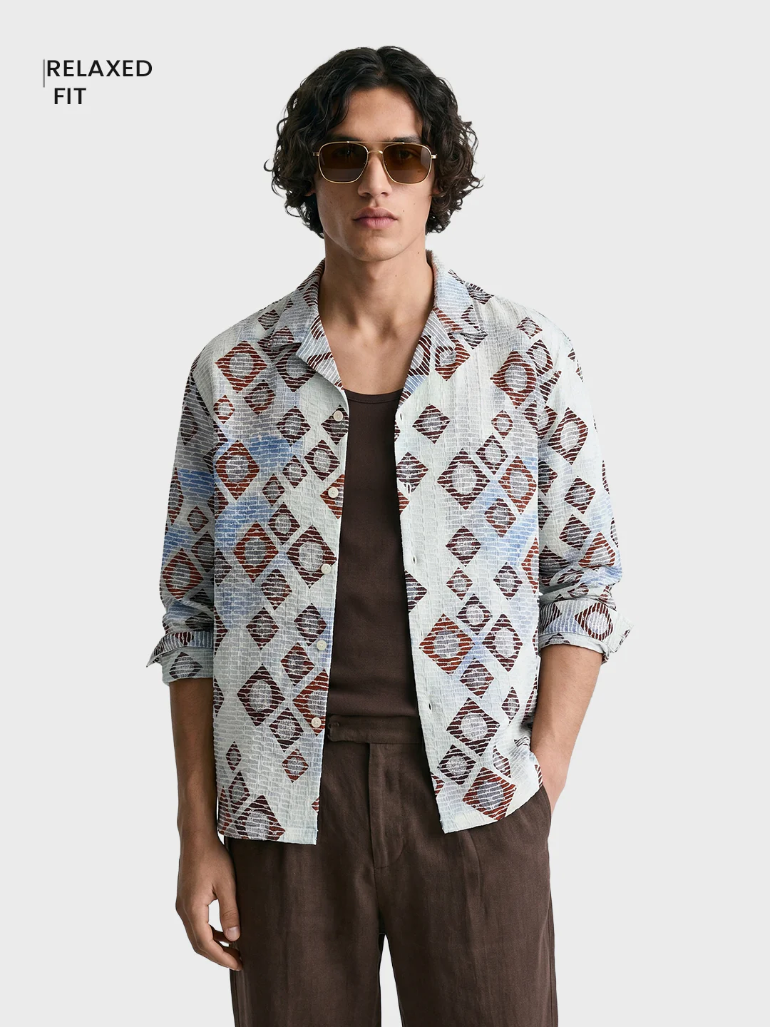 Men's Multicolor Relaxed Fit Solid Casual Shirt - Image 2