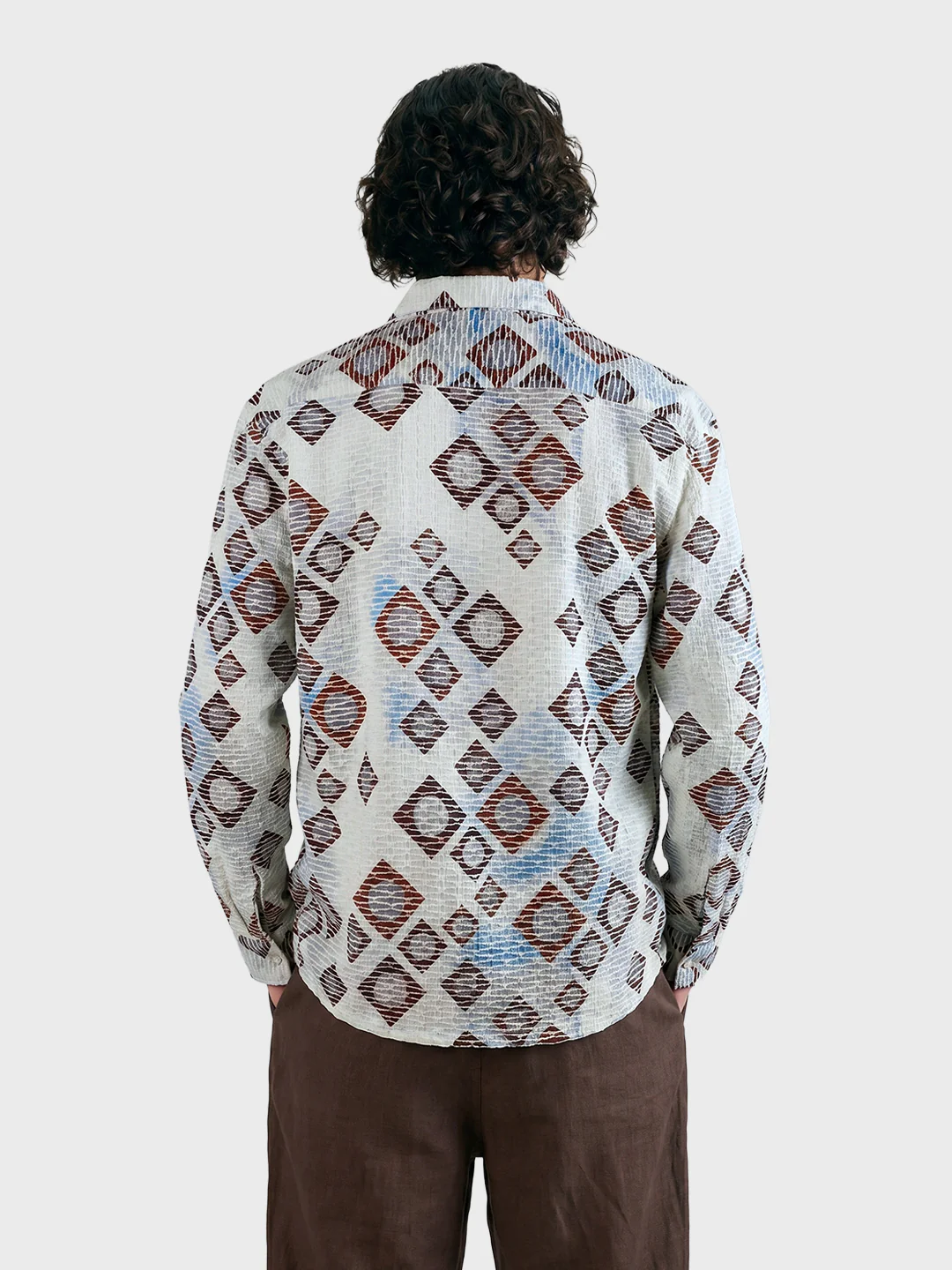 Men's Multicolor Relaxed Fit Solid Casual Shirt - Image 5