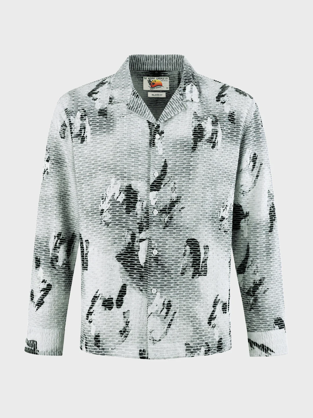 Men's Grey Relaxed Fit Solid Casual Shirt - Image 6