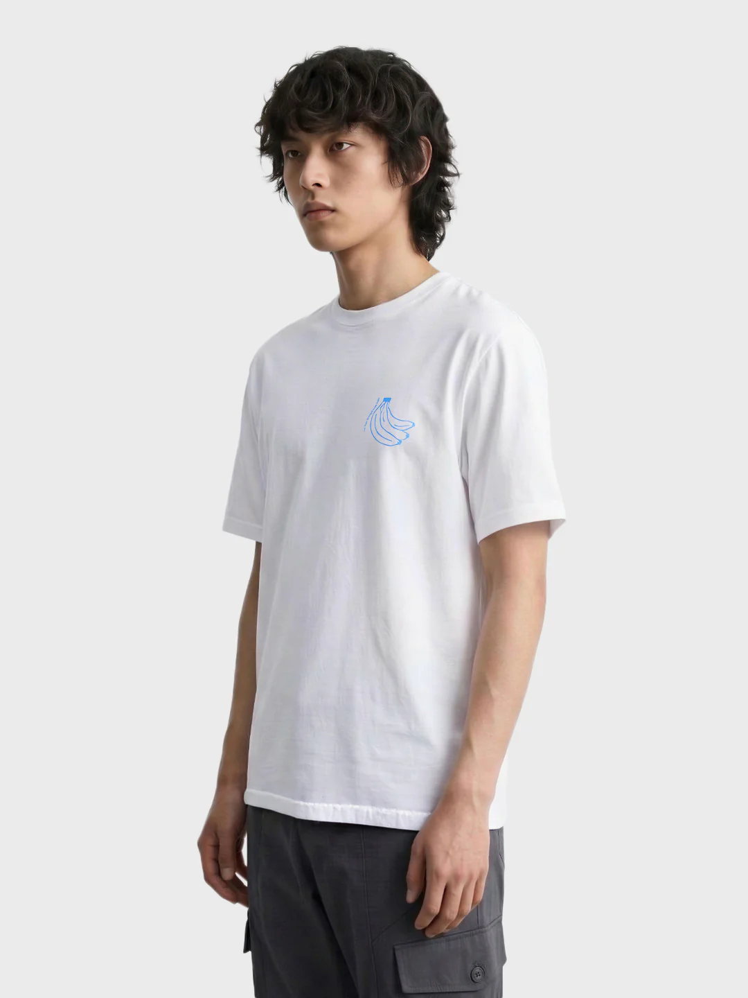 Men's White Relaxed Fit Printed Casual T-Shirt - Image 4
