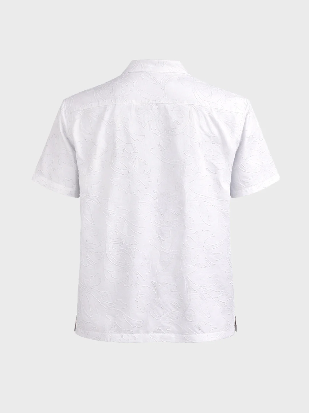Men's White Relaxed Fit Solid Casual Shirt - Image 7