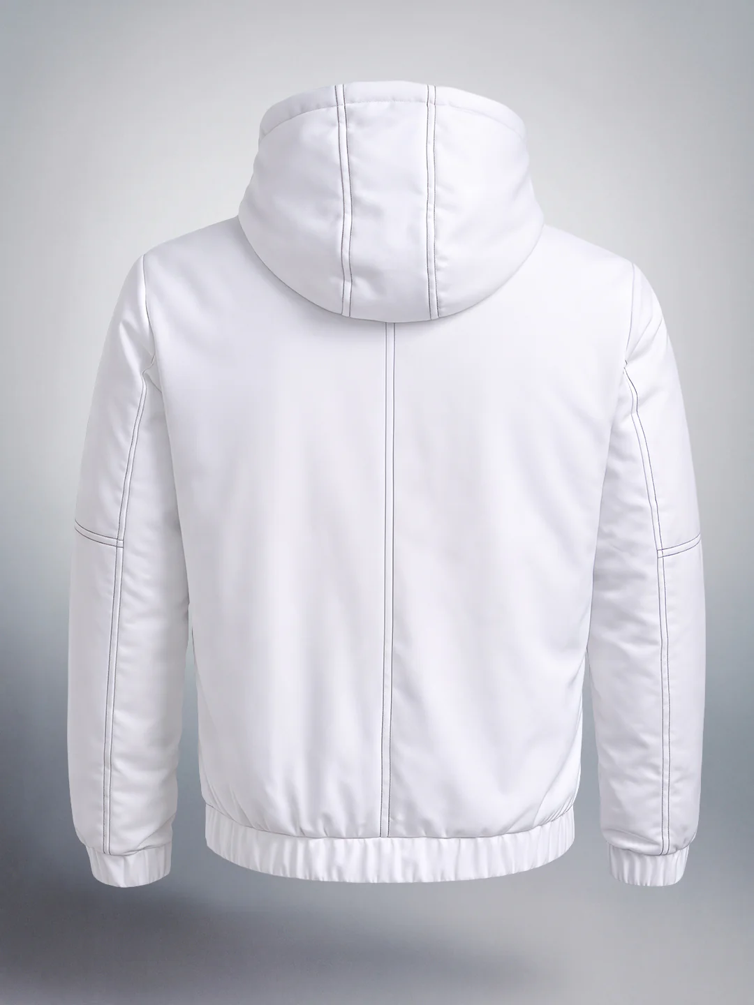 Men's White Relaxed Fit Textured Retro Jacket - Image 5