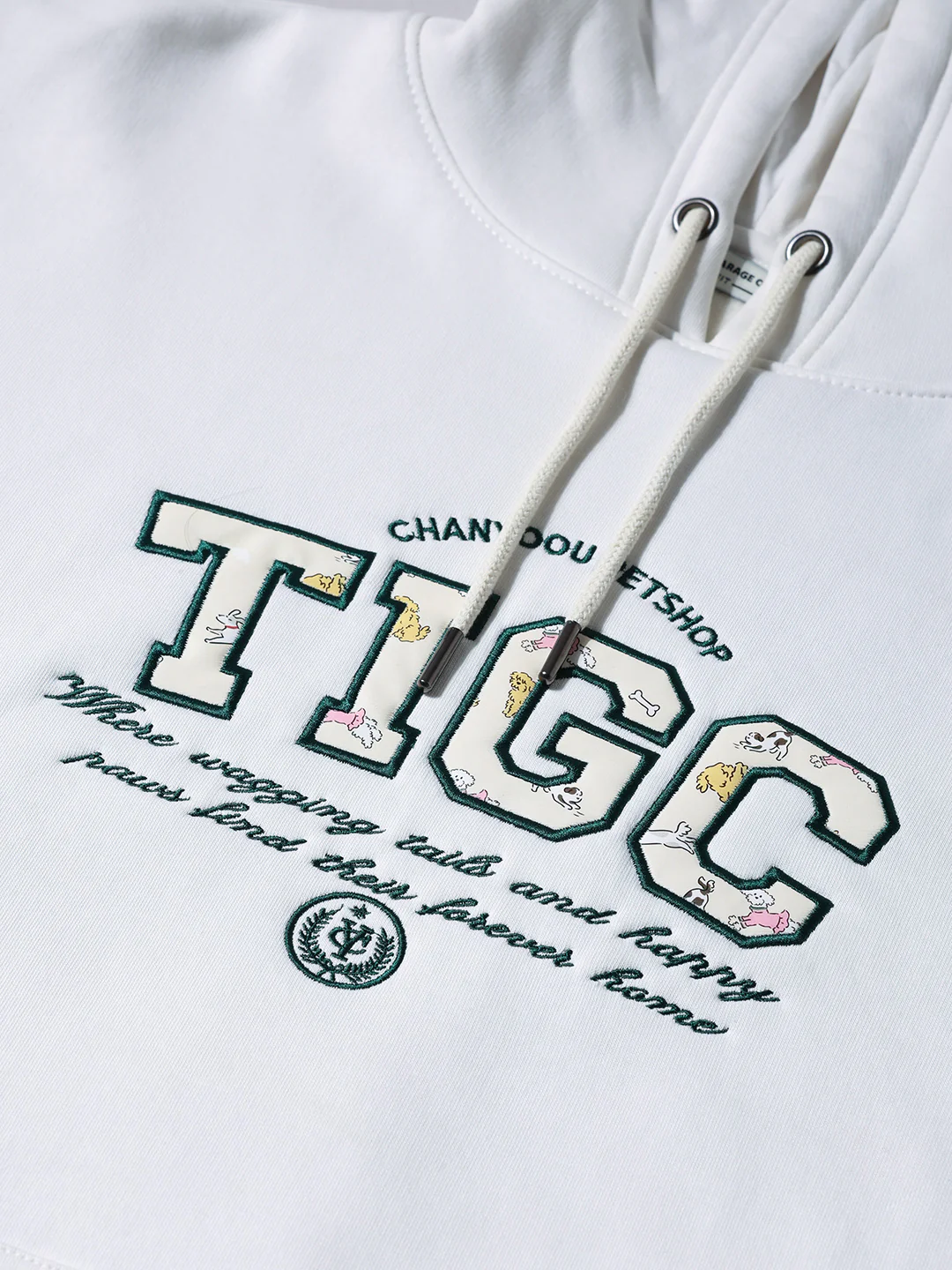 Men's White Relaxed Fit Varsity Casual Sweatshirt - Image 3