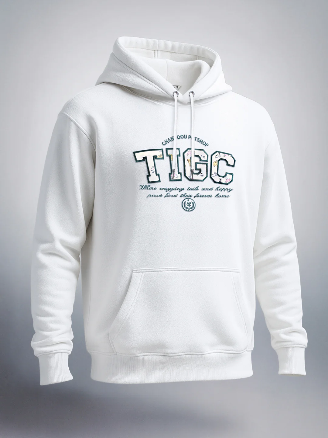 Men's White Relaxed Fit Varsity Casual Sweatshirt - Image 4