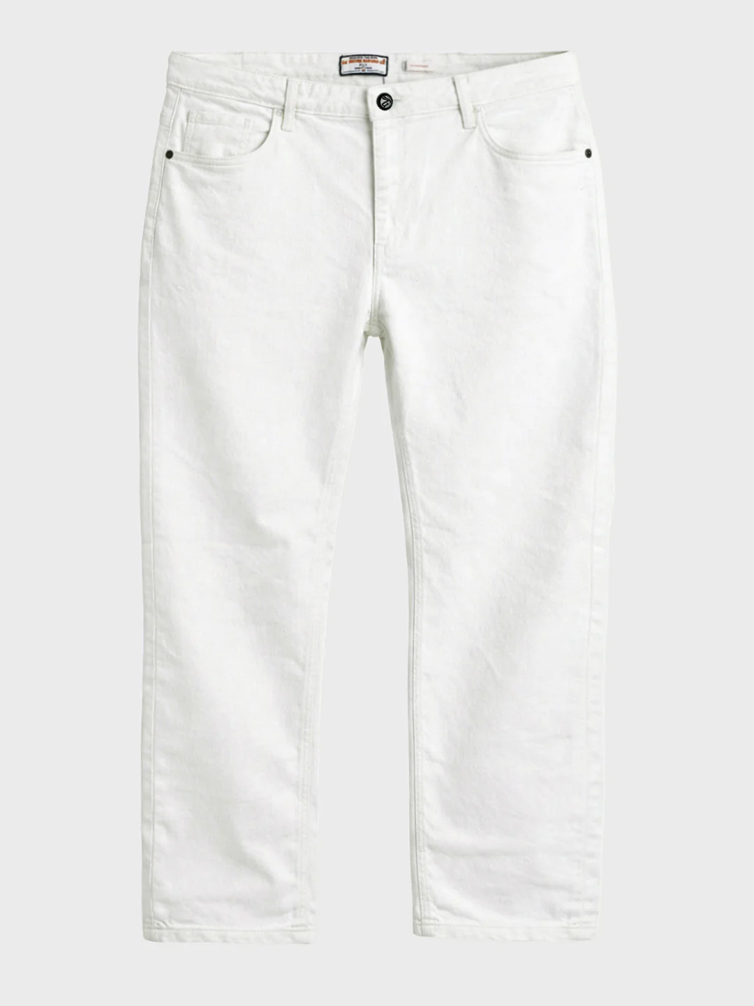 Men's White Slim Fit Solid Casual Jeans - Image 5