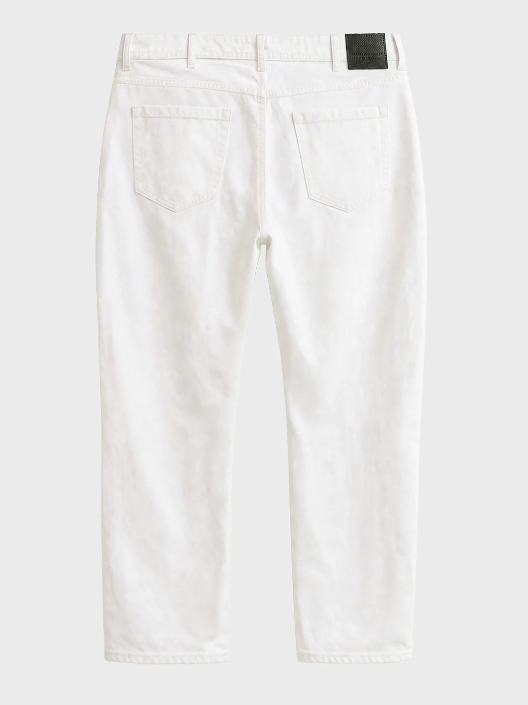 Men's White Slim Fit Solid Casual Jeans - Image 6