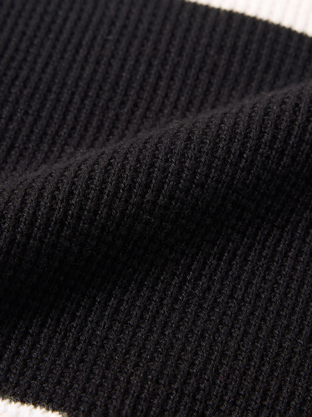 Men's White Slim Fit Striped Flat Knit Polo T-Shirt - Image 7
