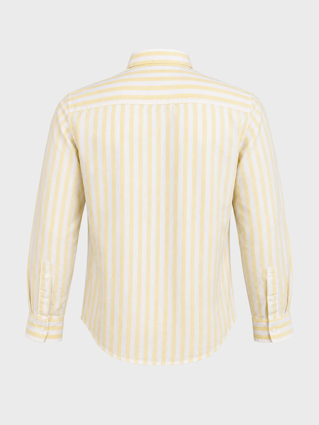 Men's Yellow Regular Fit Embroidered Casual Shirt - Image 7