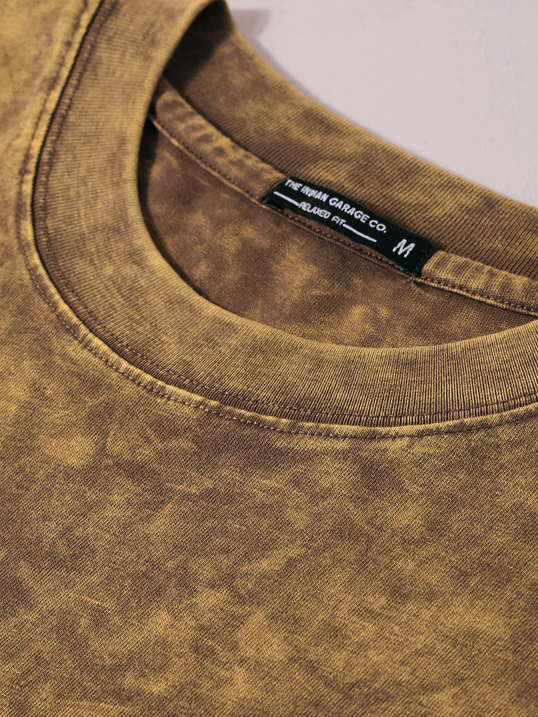 Men's Yellow Relaxed Fit Graphic Printed 240 GSM Street Wear T-Shirt - Image 3