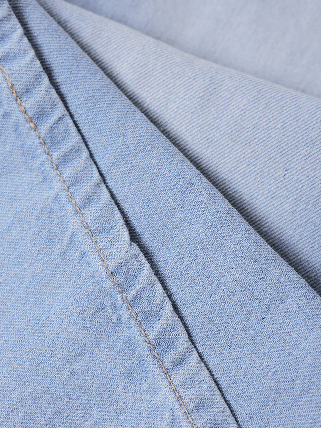 Men's Light Blue Loose Fit Solid Street Wear Jeans - Image 7