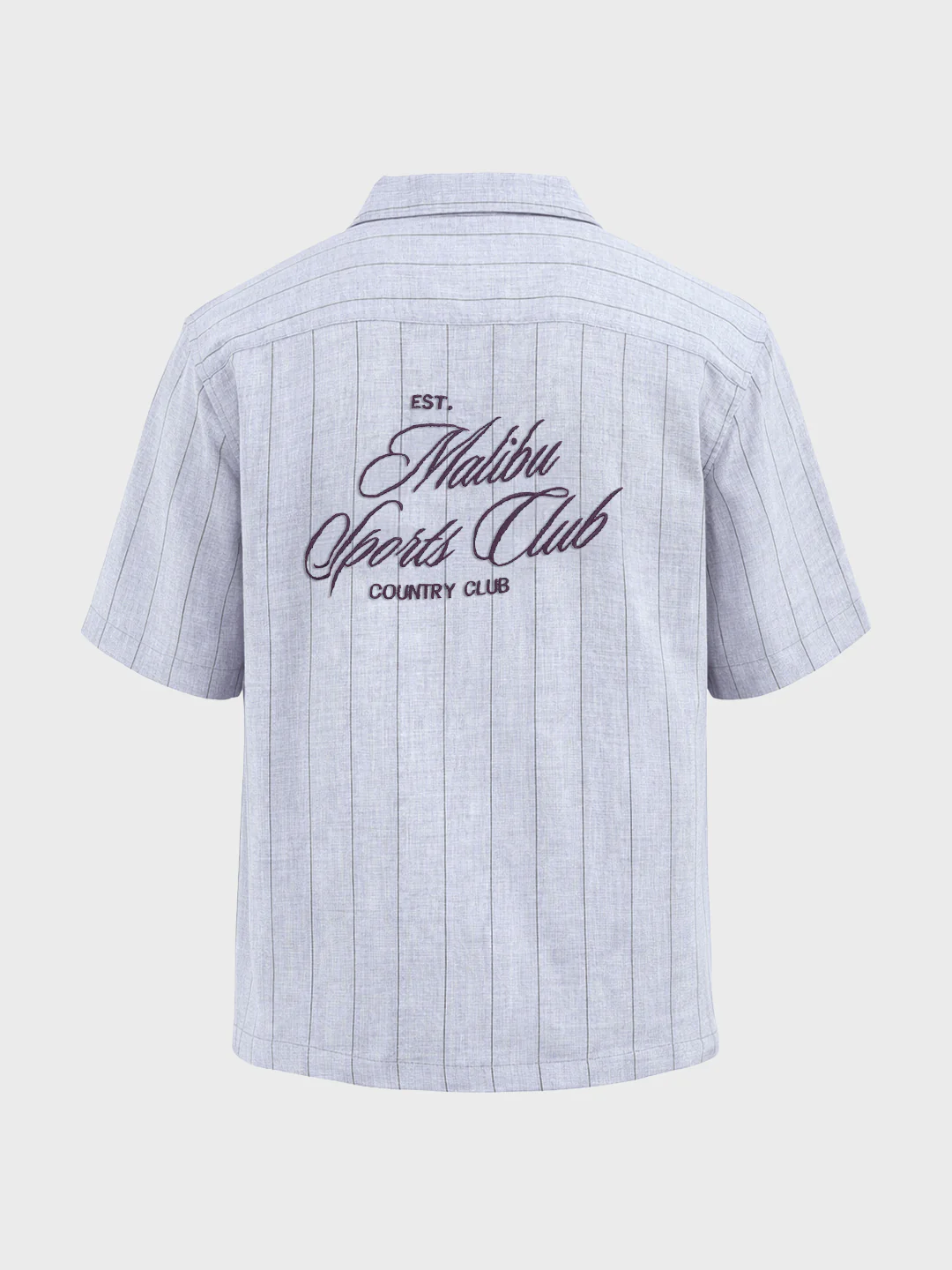 Men's Blue Boxy Fit Embroided Casual Shirt - Image 4