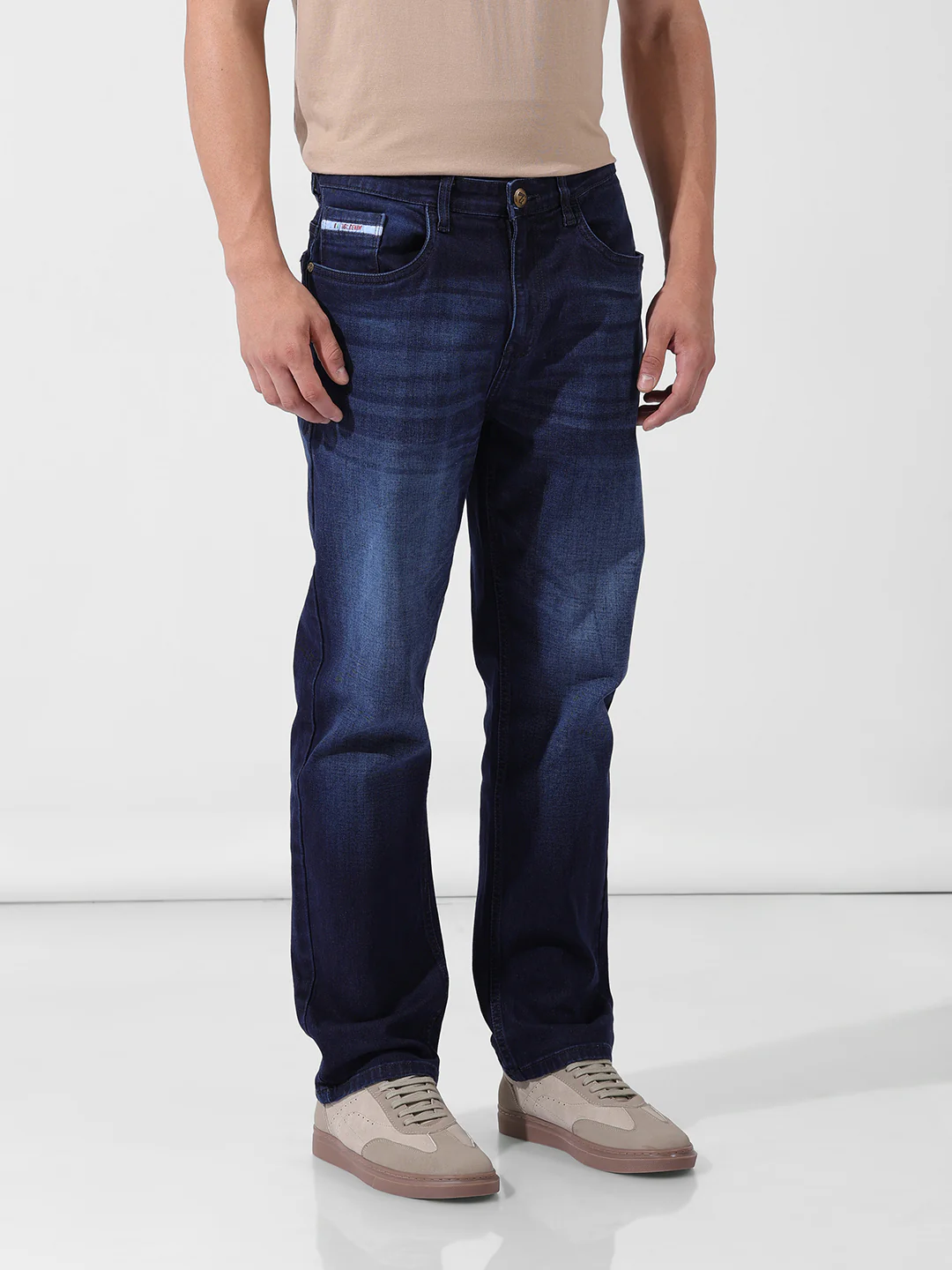 Men's Blue Regular Fit Casual Jeans - Image 4