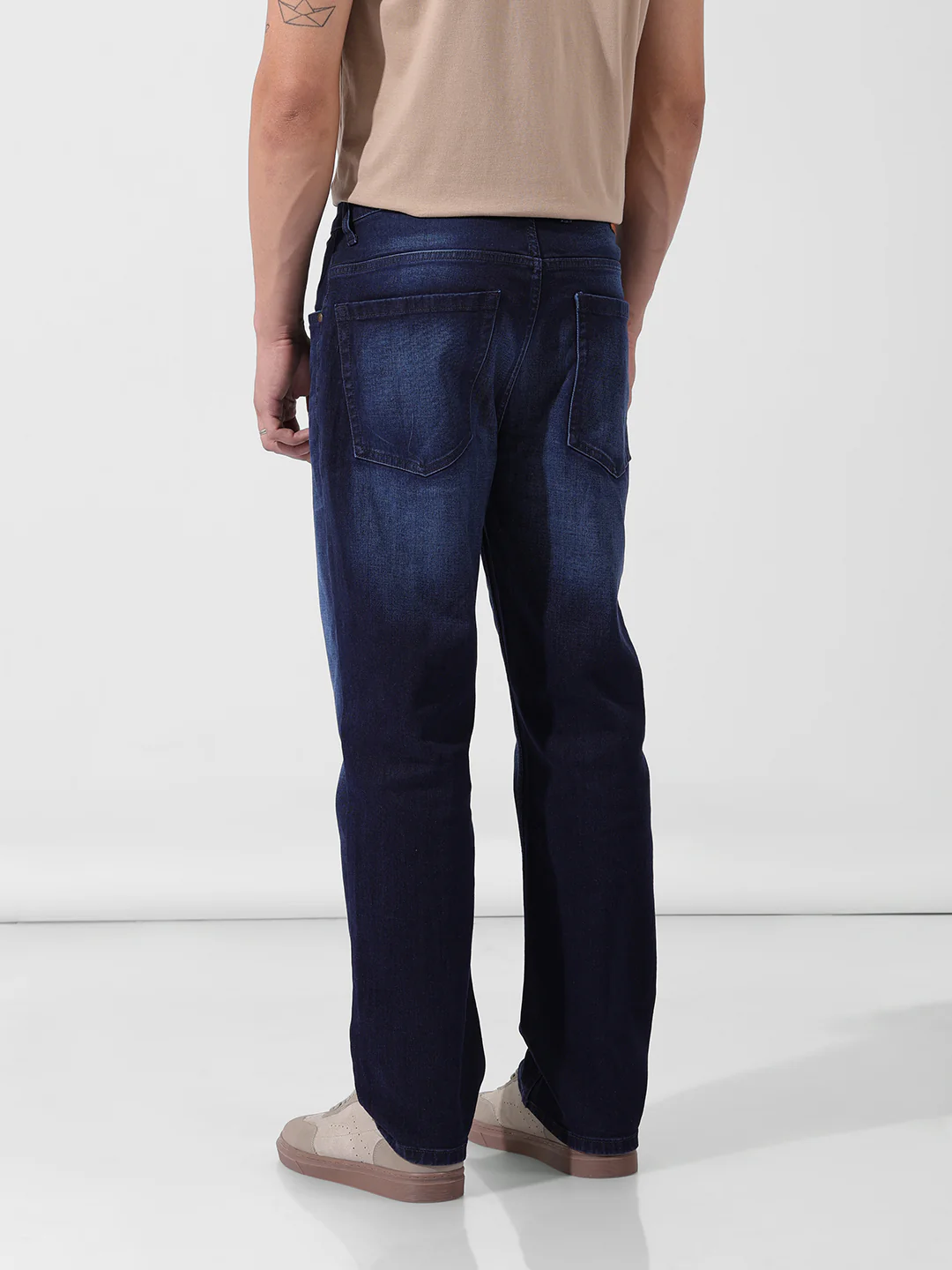 Men's Blue Regular Fit Casual Jeans - Image 5