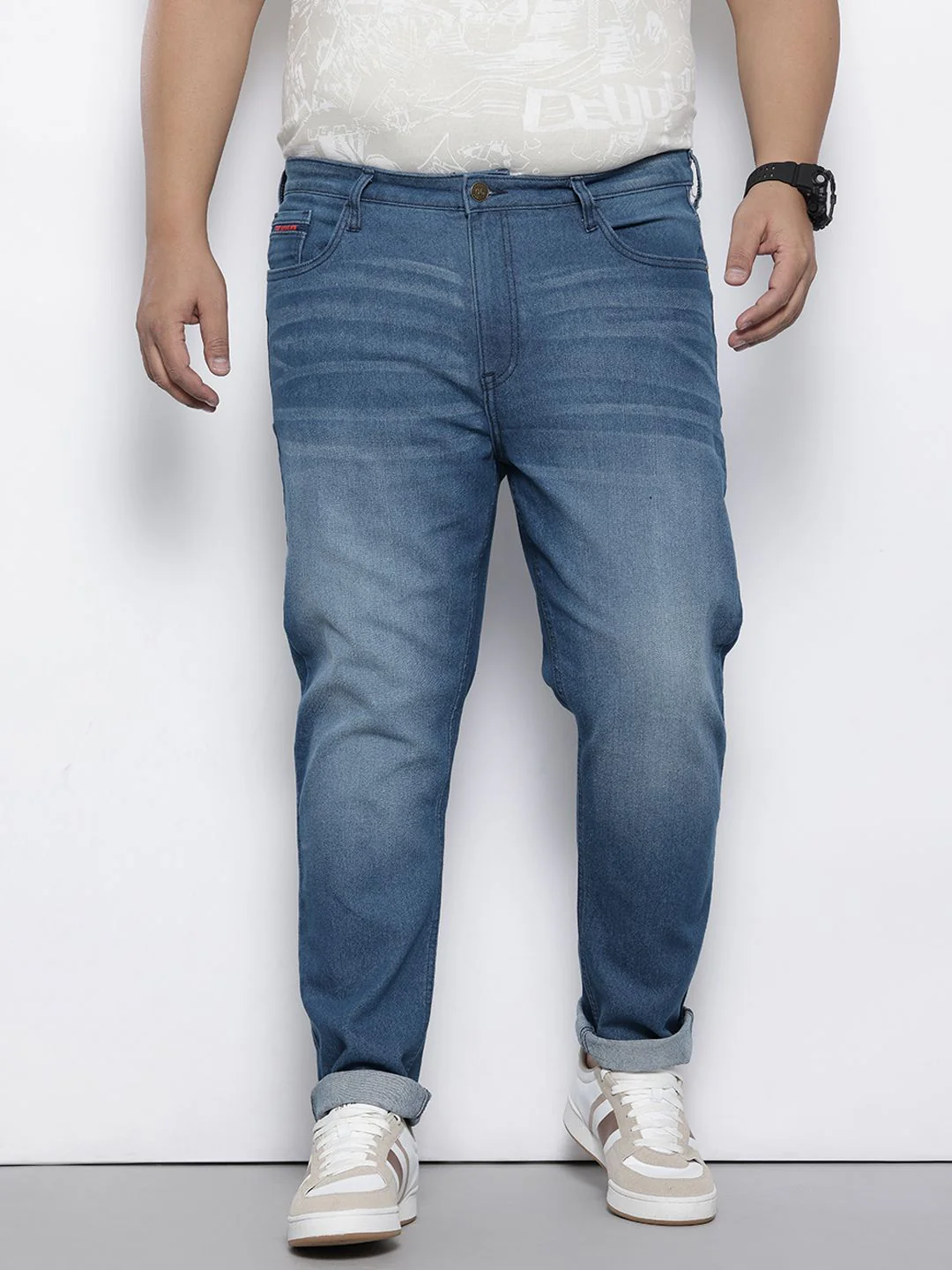 Men's Blue Slim Fit Casual Jeans