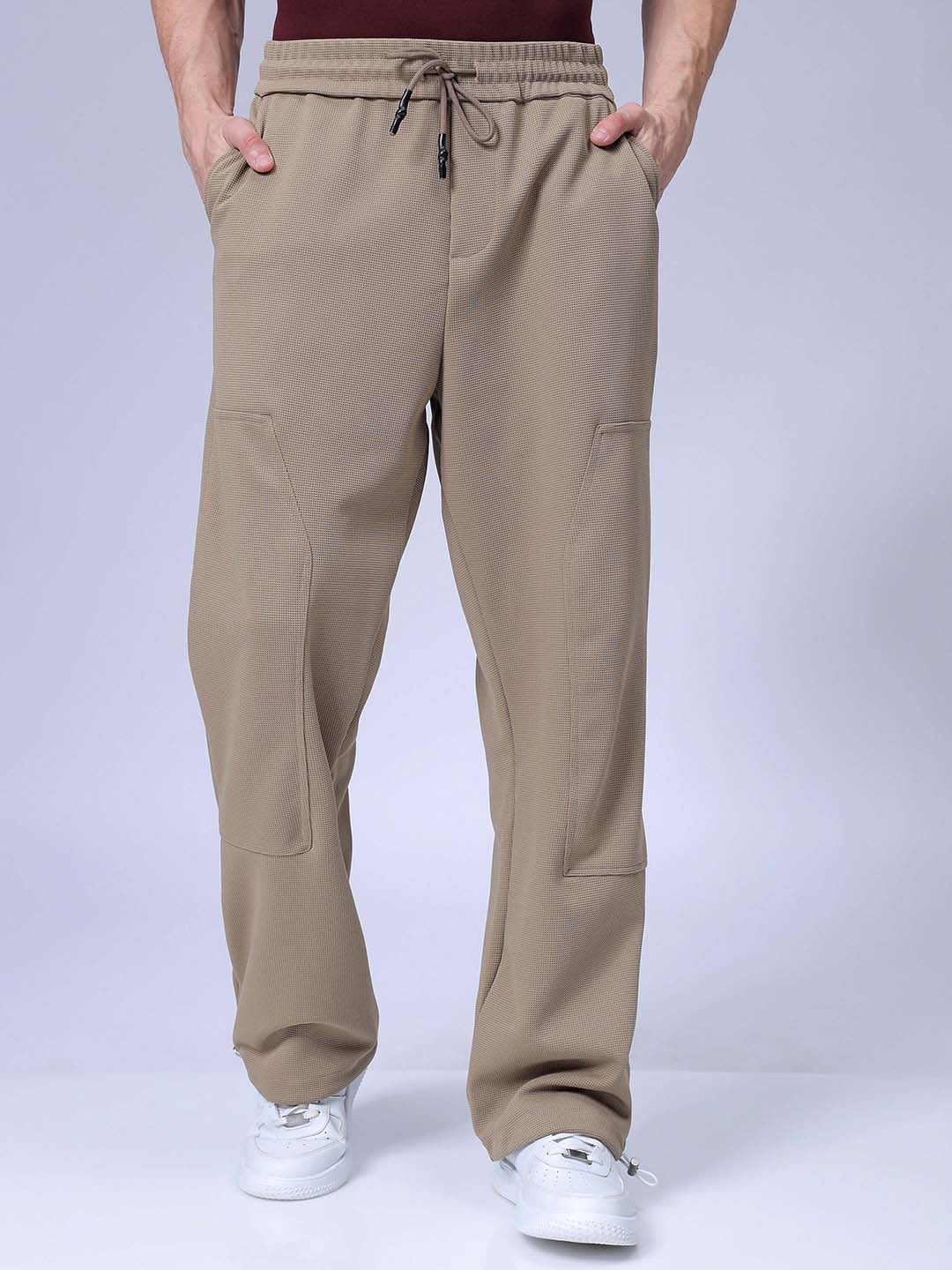 Men's Elmwood Loose Fit Solid Casual Trouser
