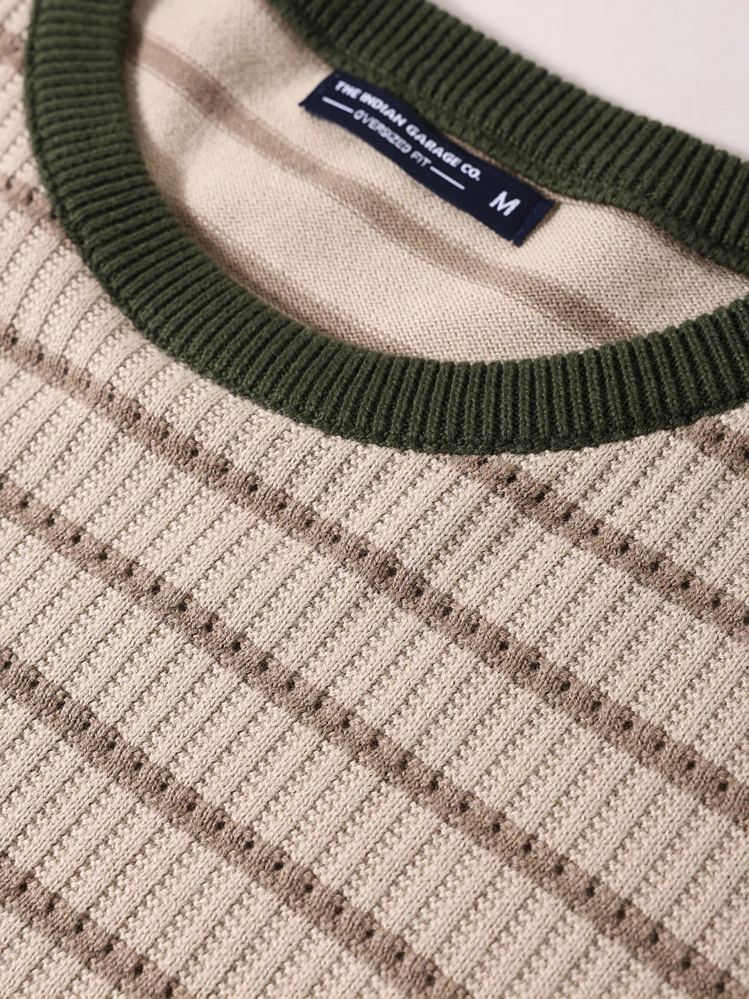 Men's Fawn Oversized Fit Textured Flat Knit T-Shirt - Image 3