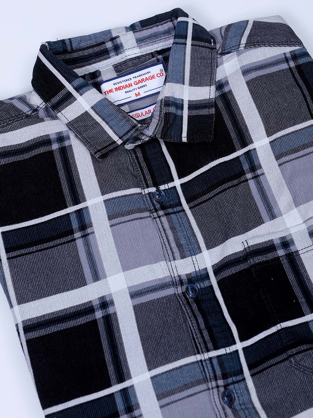 Men's Grey Regular Fit Solid Casual Shirt - Image 8