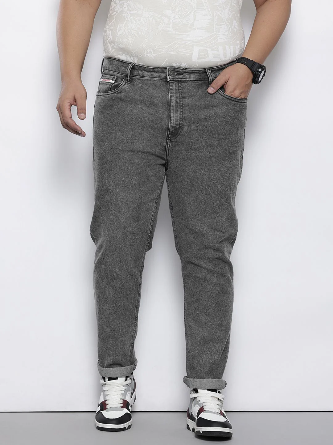 Men's Oversized Grey Jeans
