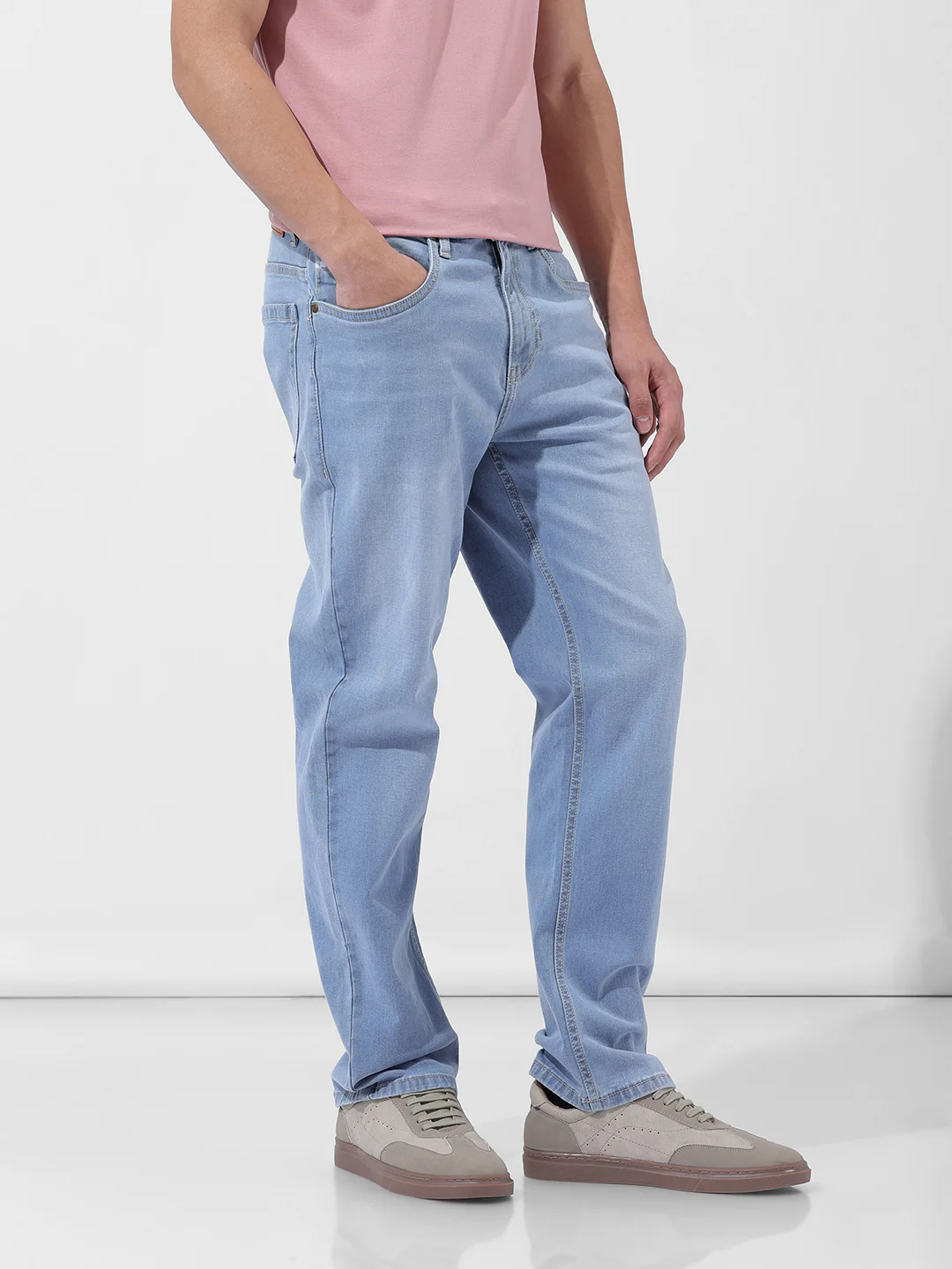 Men's Blue Regular Fit Casual Jeans - Image 3